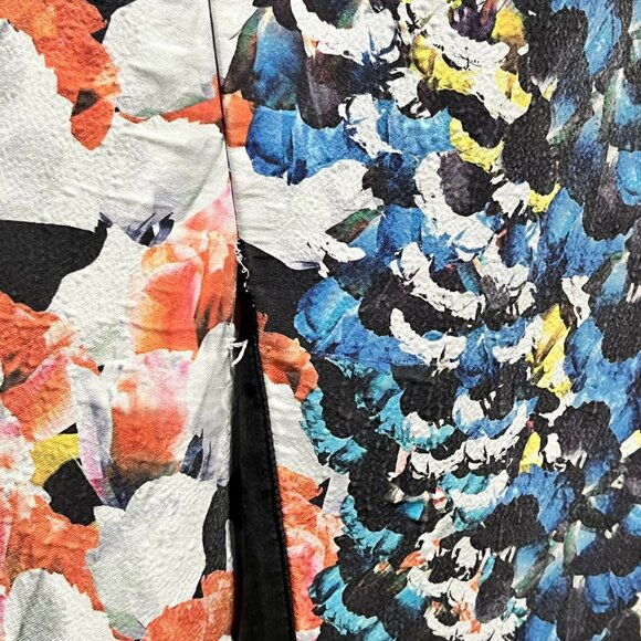NICHOLAS Spaghetti Strap Sweetheart Printed Midi Dress Abstract Black Multi/0 - Picture 7 of 7
